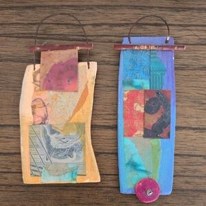 Colorful Abstract Wooden Wall Hangings